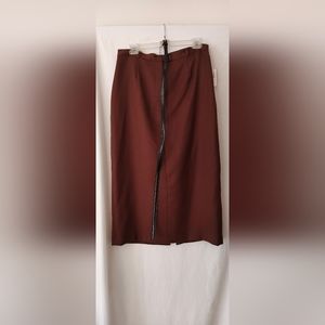 Sag Harbor Pure Wool Skirt, 12P, Truffle